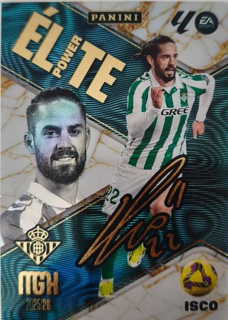 Carta Panini Elite Power Isco Firmada
