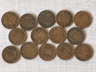 Lote 14 Monedas 1 Peseta Franco 1947 *54