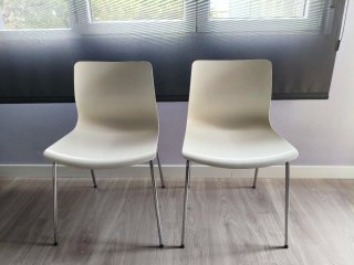 2 Sillas de comedor Ikea blancas