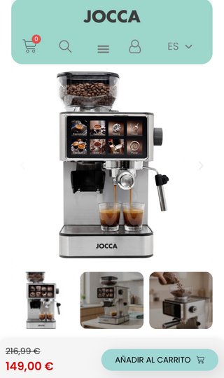 Cafetera Semiautomática Jocca