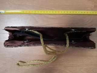 Bolso de fiesta con pedrería marrón
