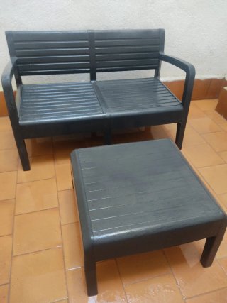 Set de Muebles de Jardín Negro
