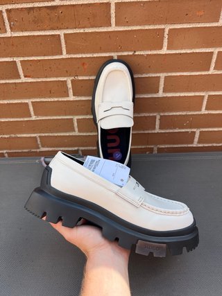Zapatos Mocasines Hugo Boss Mujer Blancos Negros