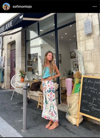 Falda larga Zara estampada