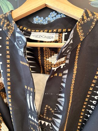 Vestido estampado manga larga talla única