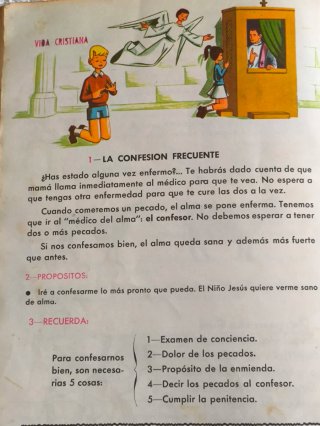 ANTIGUO LIBRO ESCOLAR DE RELIGIÓN 2° EGB AÑO 1966