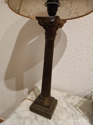 2 Lámparas Antiguas Estilo Columna