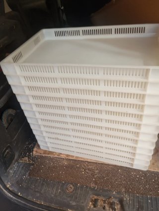 Set de 10 Bandejas de Plástico Blancas