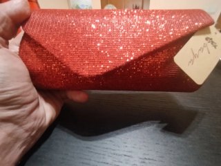 Bolso de Fiesta Baya Rojo Brillante