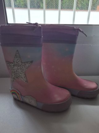 Botas de agua niña unicornio arcoíris