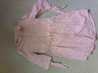 Vestido de algodón a rayas