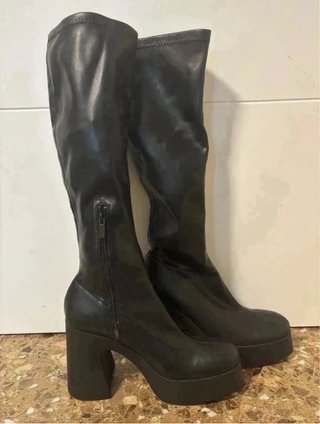 Botas altas negras plataforma