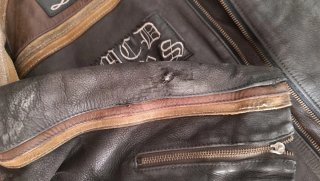 Chaqueta de cuero estilo Harley Davidson