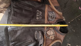 Chaqueta de cuero estilo Harley Davidson