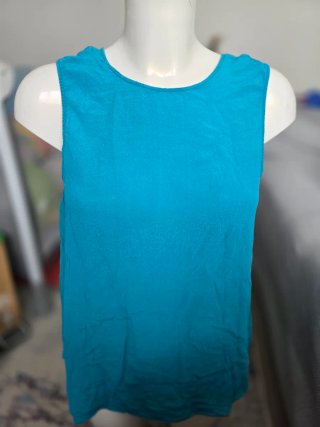 Blusa Zara Turquesa Seda