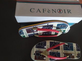 Sandalia plana roja CAFèNOIR, "39".