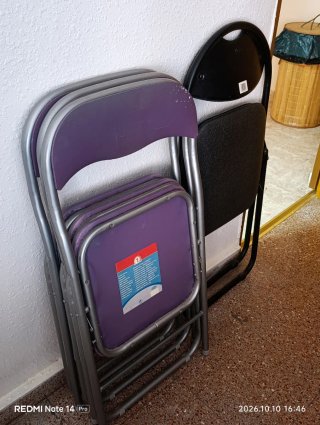 Confezione di 4 sedie pieghevoli imbottite