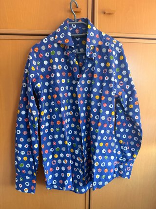 Camisa Estampada Azul
