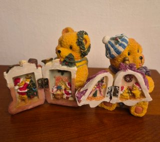 2 statuine orsetti natalizi