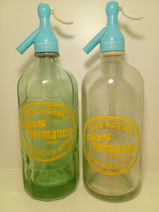 Lote de 2 Sifones Antiguos Dos Hermanos