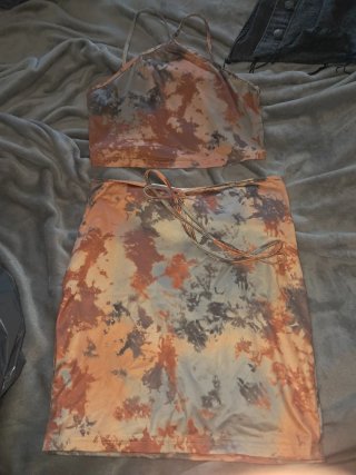 Conjunto Top y Falda Tie-Dye Talla Única