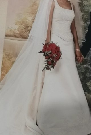 Vestido de Novia con Pedrería Talla 38