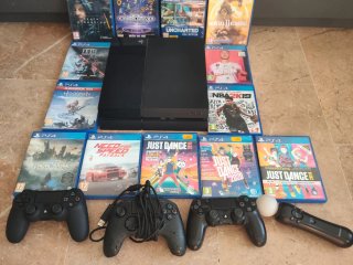 PS4 (PlayStation 4) Fat + 15 Juegos y 4 Mandos