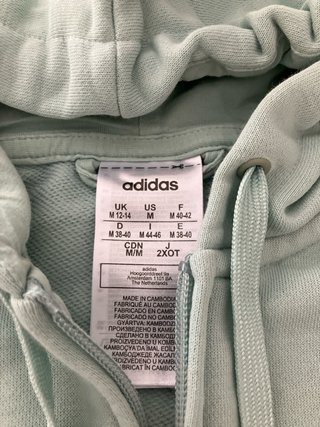 Sudadera Adidas Verde Agua Niña Talla M
