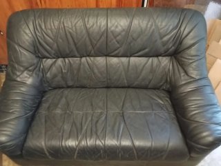 Divano in Pelle Nero