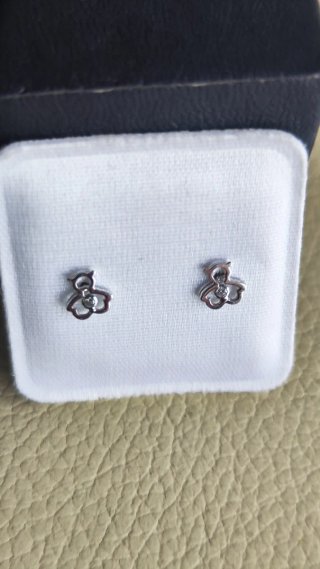 Pendientes bebé oro blanco nuevos