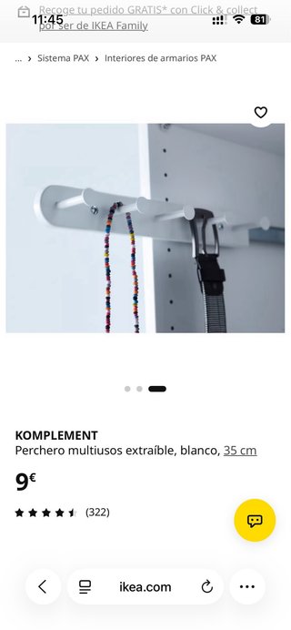 Appendiabiti estraibile KOMPLEMENT IKEA