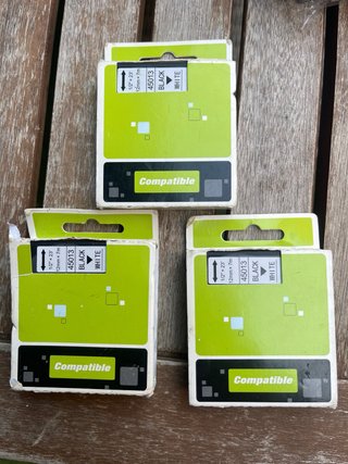 Lote 3x Cintas Dymo Compatible A45013 12mm x 7m