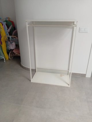Porta asciugamani bianco in metallo