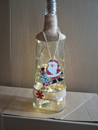 Botella Decorativa con Luces LED