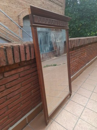 Espejo Antiguo de Madera