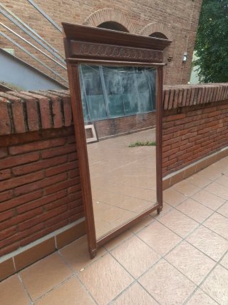 Espejo Antiguo de Madera