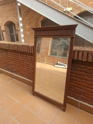Espejo Antiguo de Madera