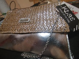 Bolso pequeño Kbas plateado