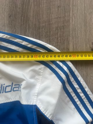 Adidas Chaqueta Retro Blanca Azul Rayas S