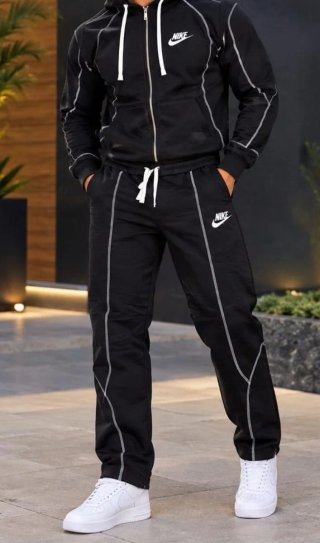 Conjunto deportivo Nike hombre negro y blanco