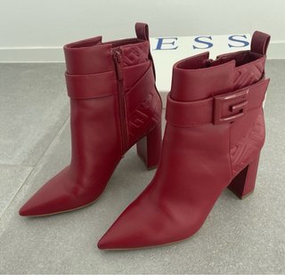 Botines de Piel Guess Rojos Talla 37
