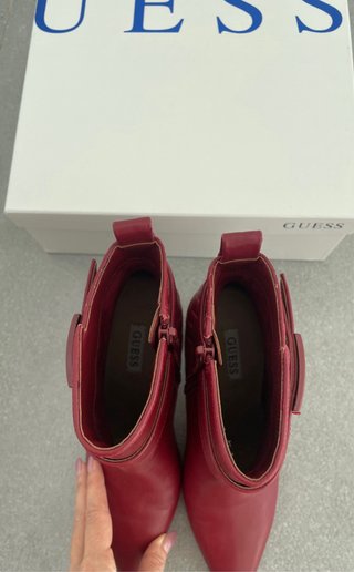 Botines de Piel Guess Rojos Talla 37