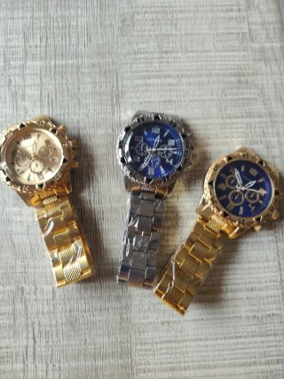 Reloj Geneva Pulsera Hombre Oro y Plata