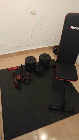 Lote Gimnasio: Banco y Pesas 40kg