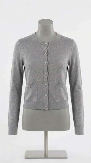 Cárdigan Gris con Brillo