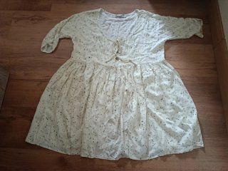 Vestido Maggie Sweet Blanco Estampado Talla L