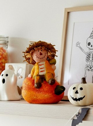 Figura Espantapájaros su Zucca Halloween