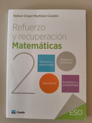 Libro SIN ESTRENAR Refuerzo Matemáticas 2 ESO