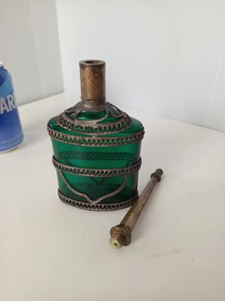 Antiguo Perfumero Árabe rociador agua de rosas