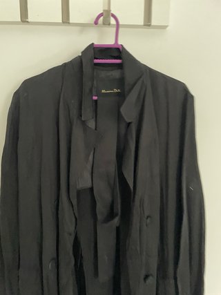 Trench Massimo Dutti Seda Negra Fluida